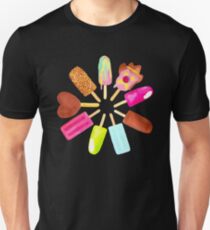 Aussie Ice Creams - Scatter - Black Unisex T-Shirt