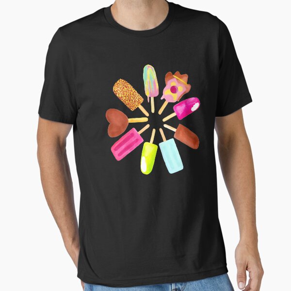Aussie Ice Creams | Scatter | Black Essential T-Shirt