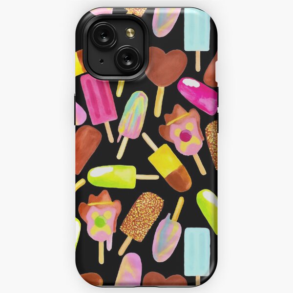 Aussie Ice Creams - Scatter - Black iPhone Tough Case