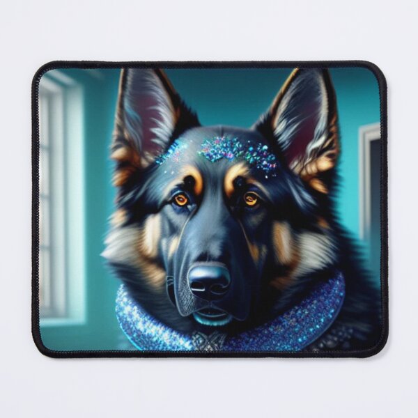 Item preview, Fierce German Shepherd takes on sweet, sugary donut designed and sold by Nocturne Paws.