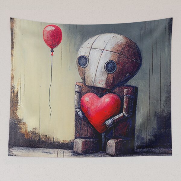 Item preview,  A Sad Lonely Lost Robot -Red Balloon #3 designed and sold by Gypsykiss.