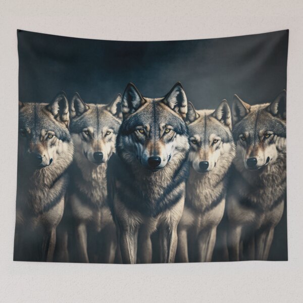 Item preview, Wolfpack In The Mist designed and sold by FunWearVM.