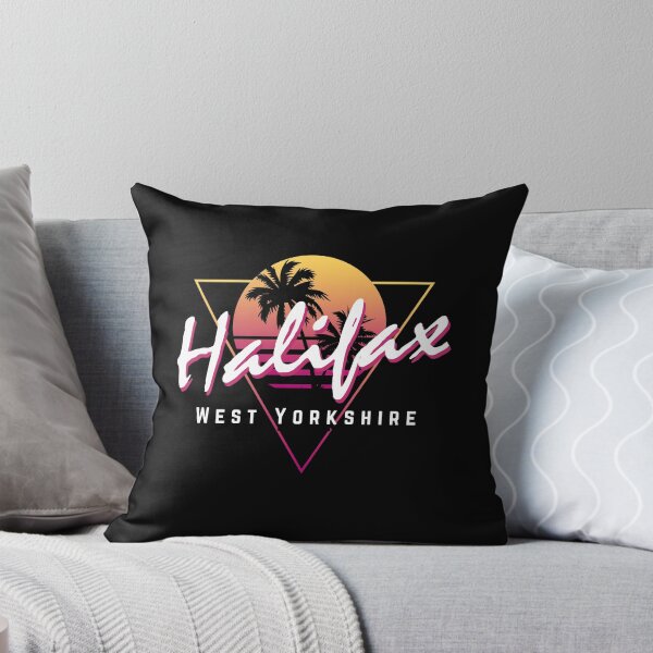 Item preview, Funny 80s Retro Sunset 'Halifax' West Yorkshire designed and sold by dinosareforever.