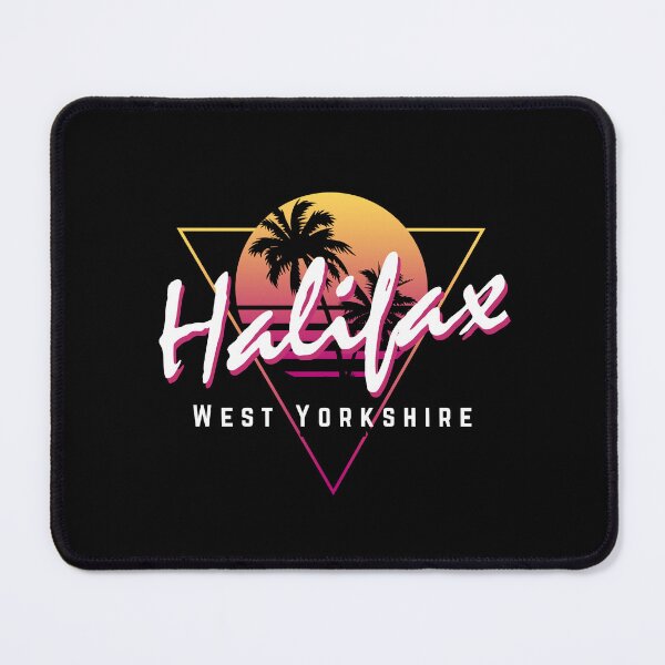 Item preview, Funny 80s Retro Sunset 'Halifax' West Yorkshire designed and sold by dinosareforever.