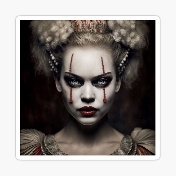 Payaso mujer hermosa miedo Pegatina