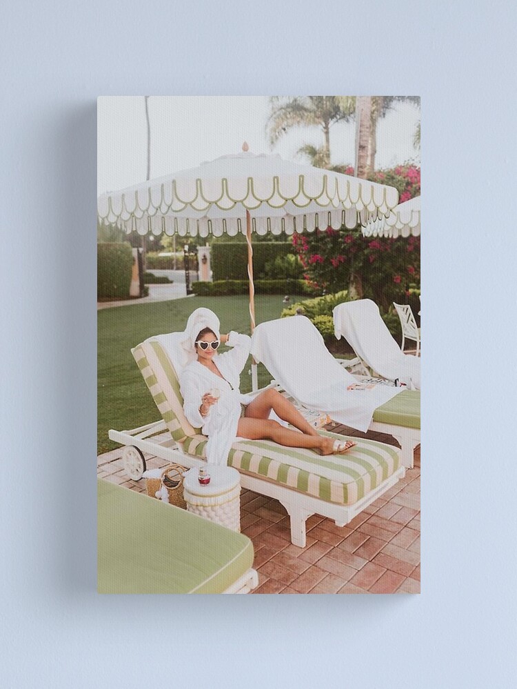 Thumbnail 1 of 3, Canvas Print, girls poolside designed and sold by leschgus8.