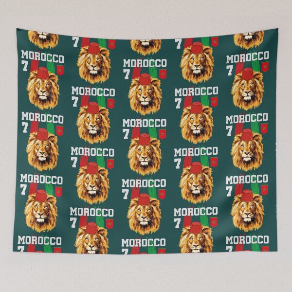 Item preview, Morocco Lion Flag Sport Morocco with moroccan pattern 2022 designed and sold by LAPSOStudios.