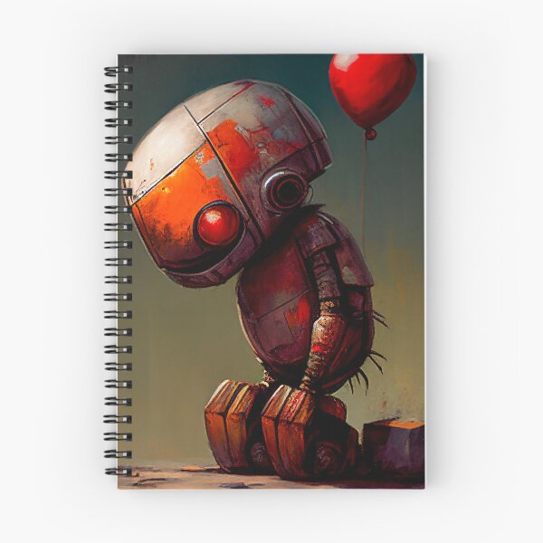 Item preview, A Sad Lonely Lost Robot -Red Balloon #4 designed and sold by Gypsykiss.