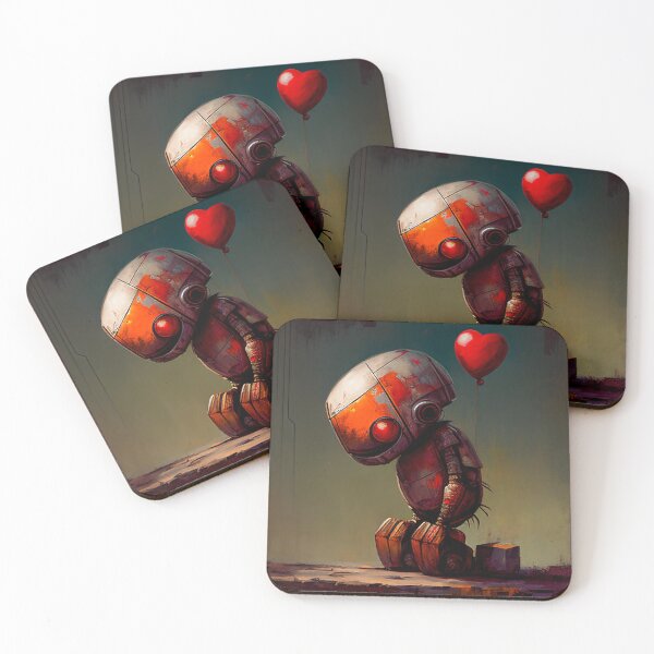 Item preview, A Sad Lonely Lost Robot -Red Balloon #4 designed and sold by Gypsykiss.