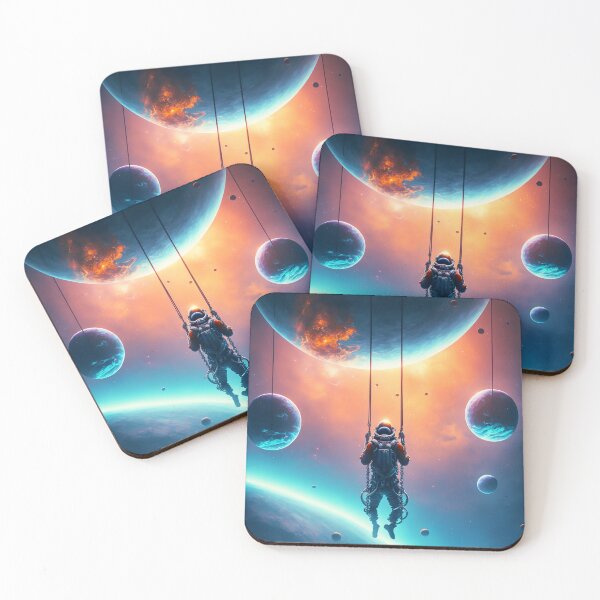 Item preview, Astronaut in space, nebula and planets magnificence designed and sold by BZAFE.