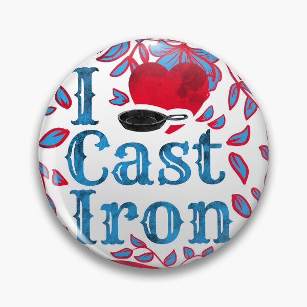 Item preview, I Love Cast Iron Floral Distressed  designed and sold by Art of Camping Now.