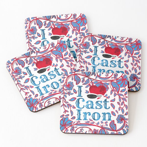 Item preview, I Love Cast Iron Floral Distressed  designed and sold by Art of Camping Now.