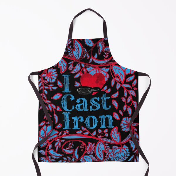 Item preview, I Love Cast Iron Floral Distressed designed and sold by Art of Camping Now.