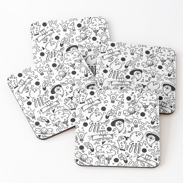 Item preview, happy alien doodle designed and sold by Midastic.