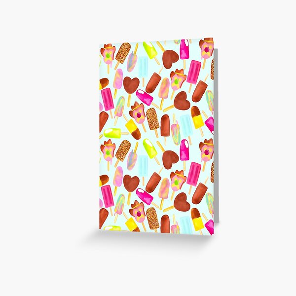 Aussie Ice Creams - NEW - Blue Greeting Card