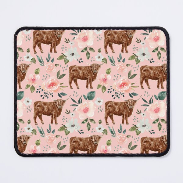 Item preview, Pink Highland Cow Spring Floral designed and sold by cateandrainn.