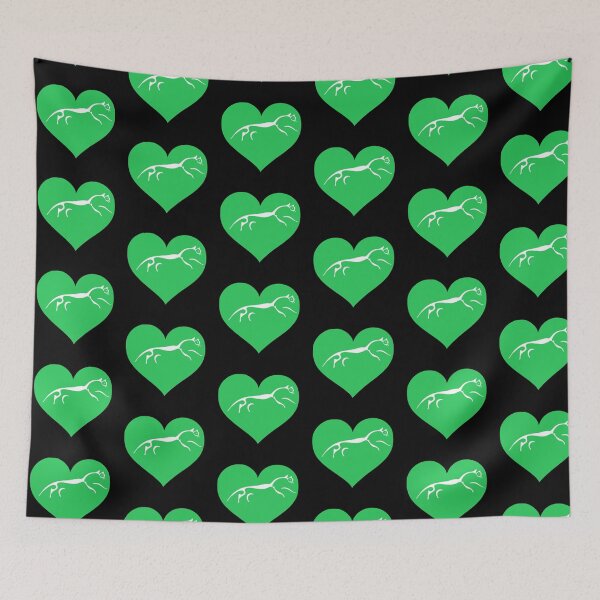 Item preview, Green Heart White Horse designed and sold by amanda150771.