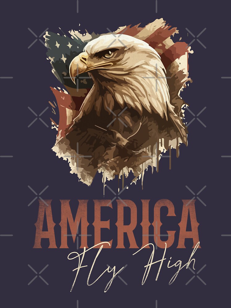 Eagle Illustration, T-shirt Graphics, Typography. American Eagles