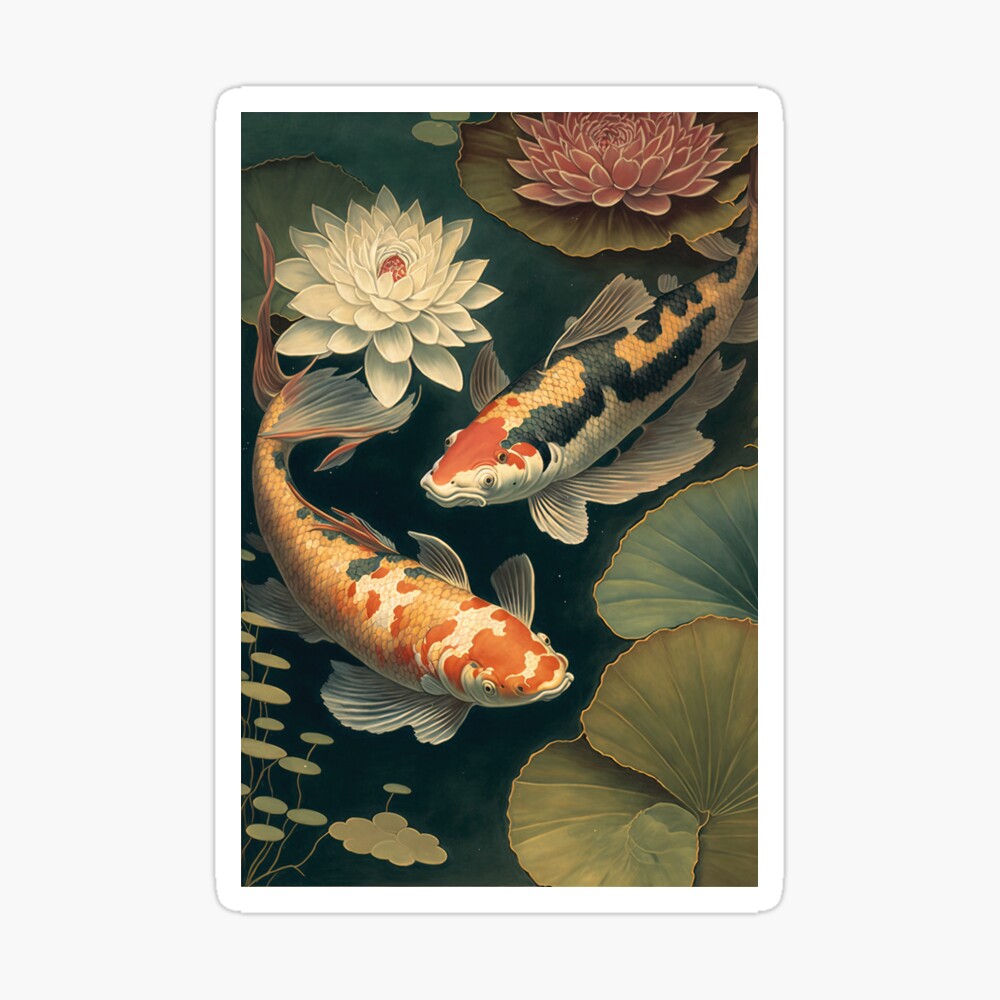 Japanese Koi Fish Pond  Poster for Sale by brandonv111