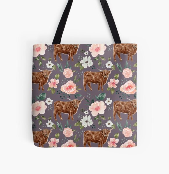 Highland Cow With Sunflowers Tote Bag for Sale by cateandrainn