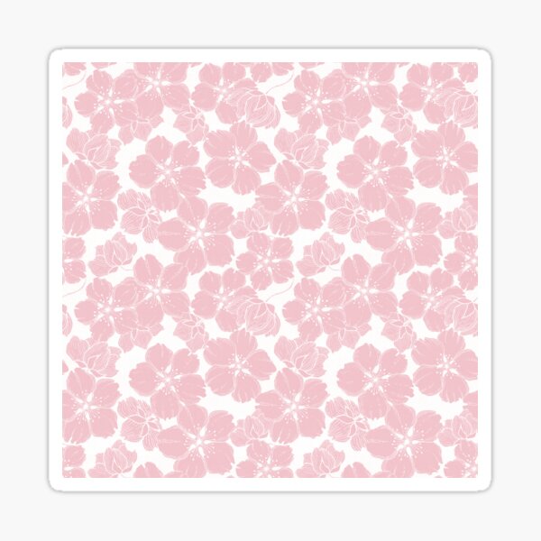 Item preview, Nursery pink sakura flowers. Japanese cherry floral. Kids blossom. designed and sold by arsiart.