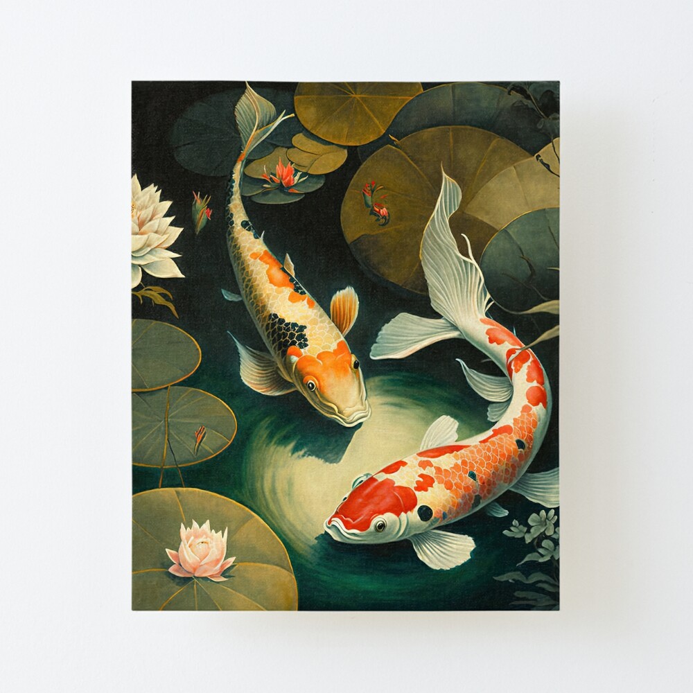 Koi Fish Pond, Goldfish Shower Curtain for Sale by STARLOQK