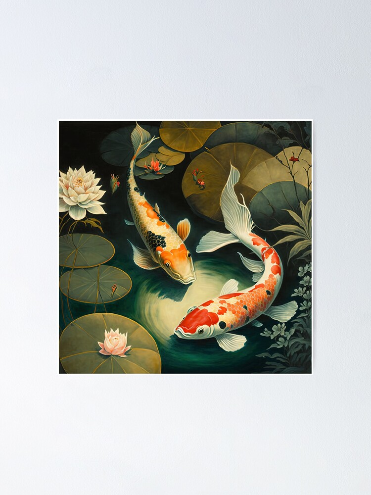 Koi Fish Gift For Women Japan Koi Carp Fishes Pond' Sticker