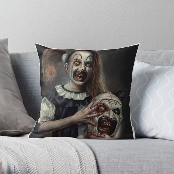 Goth Girl Dina Darkheart And Raven Throw Pillow by Dara - Fine Art