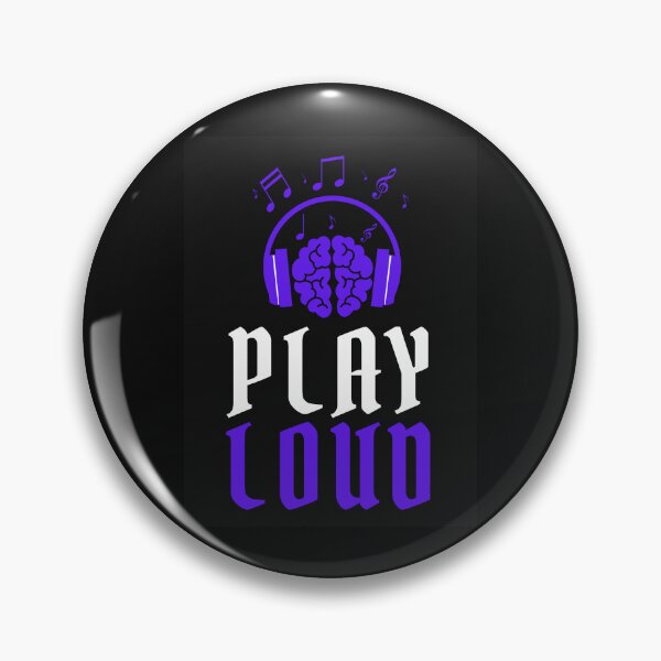 Item preview, Play Loud Quote Blue Graphic designed and sold by MotionWaves.