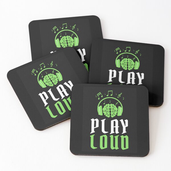 Item preview, Play Loud Quote Light Green Graphic designed and sold by MotionWaves.