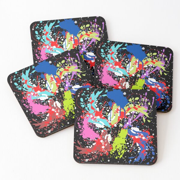 Item preview, colorful splash in black  designed and sold by NUSUSDREAM.
