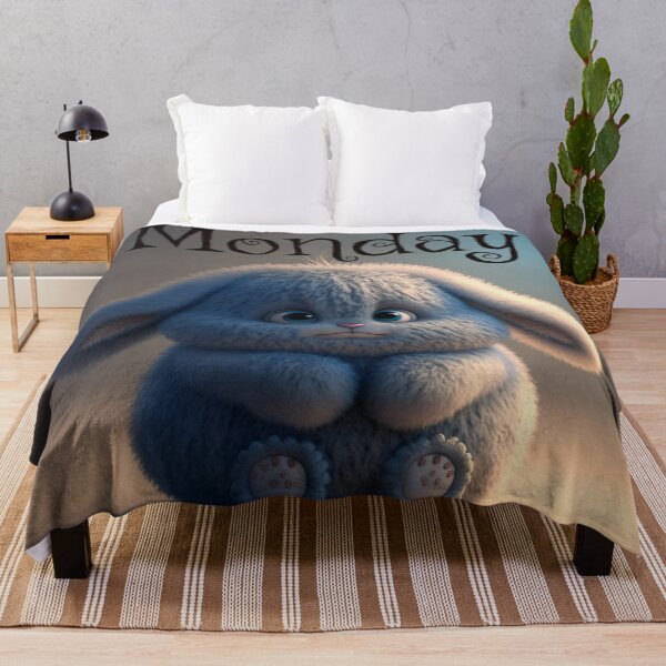 Item preview, Mondays Bunny - Not Everyone Likes Mondays designed and sold by TheArtfulAI.
