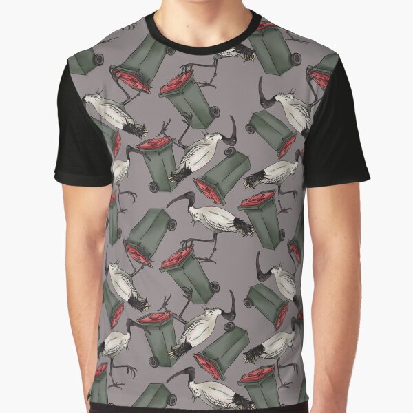 Bin Chickens - Grey Graphic T-Shirt