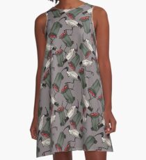 Bin Chickens - Grey A-Line Dress
