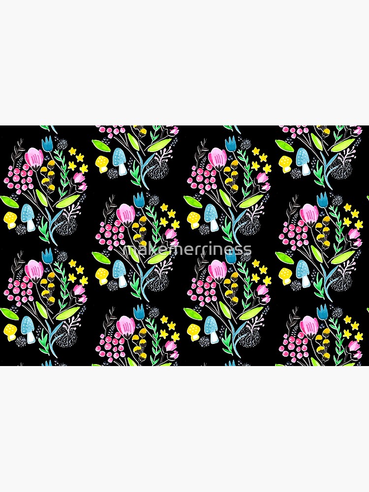 Wildflowers - Midnight Meadow by makemerriness