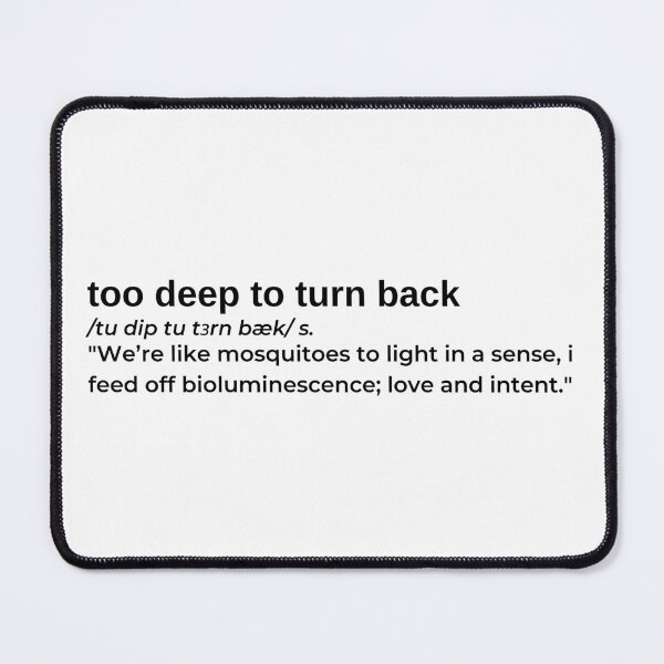 Item preview, Too Deep To Turn Back by Daniel Caesar designed and sold by RapLyricsStore.