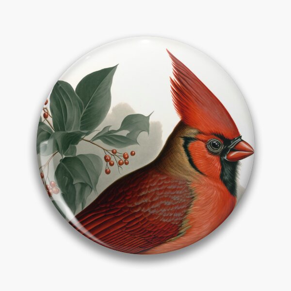 Item preview, Northern Cardinal Antique Style Print  designed and sold by UncannyCanvas.