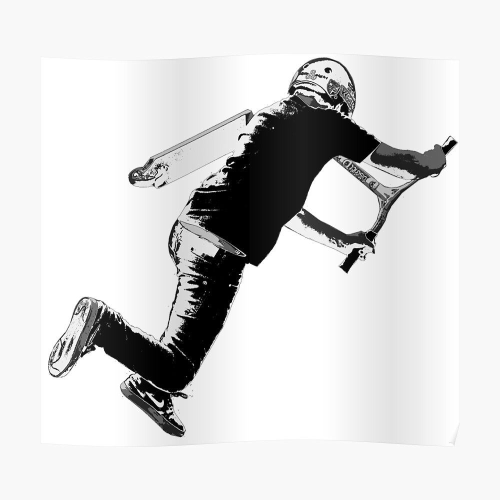 "Tailwhip Stunt Scooter Trick" Poster by NaturePrints Redbubble