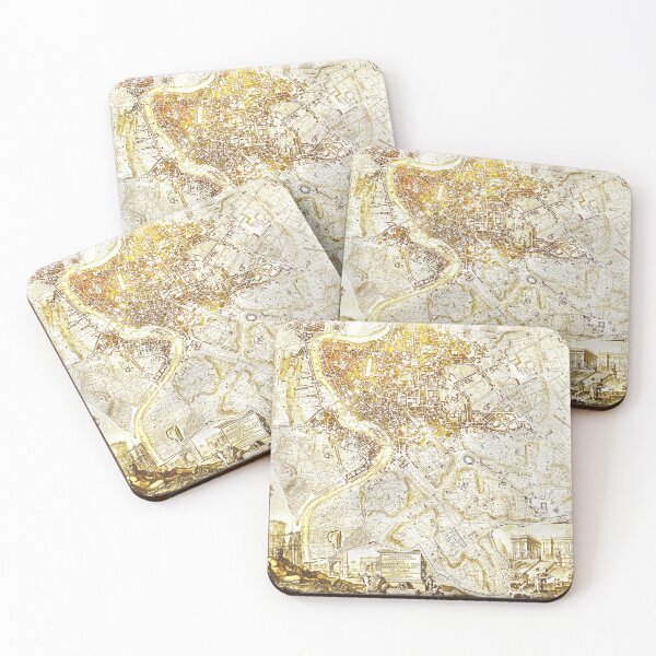Item preview, Vintage old map of Rome, Italy. Ancient map of the city of Rome designed and sold by Long Exposure.