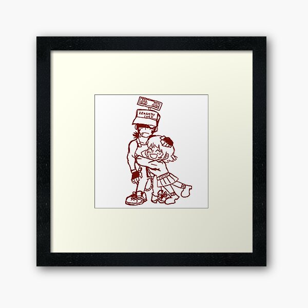 Jane and Mr. Al Framed Art Print