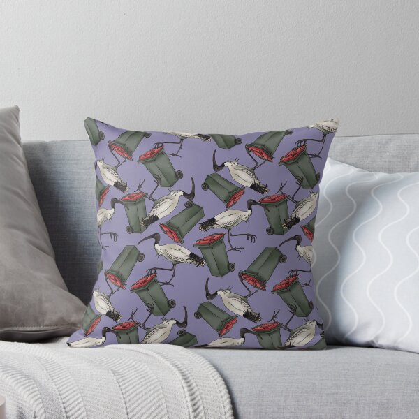 Bin Chicken - Purple Throw Pillow