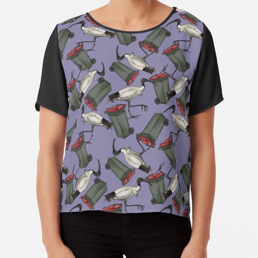 Bin Chicken - Purple Chiffon Top