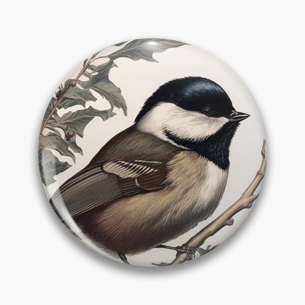 Item preview, Mountain Chickadee Antique Style Print  designed and sold by UncannyCanvas.