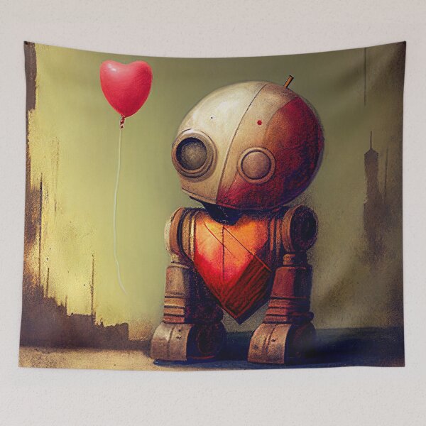 Item preview,  A Sad Lonely Lost Robot -Red Balloon #5 designed and sold by Gypsykiss.