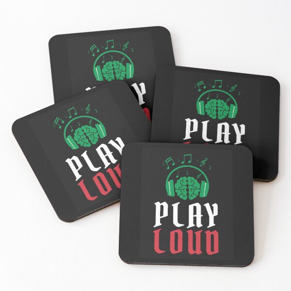 Item preview, Play Loud Quote Green Red Graphic designed and sold by MotionWaves.