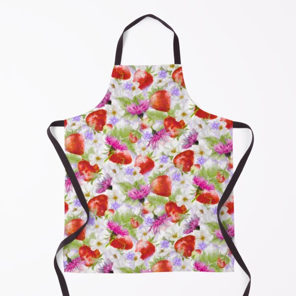 Item preview, Watercolor Strawberry Cornflower Seamless Repeated Pattern Design designed and sold by Tina Veenstra.