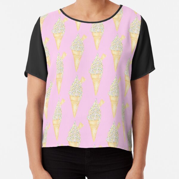 Soft Serve with Sprinkles - Pink Chiffon Top