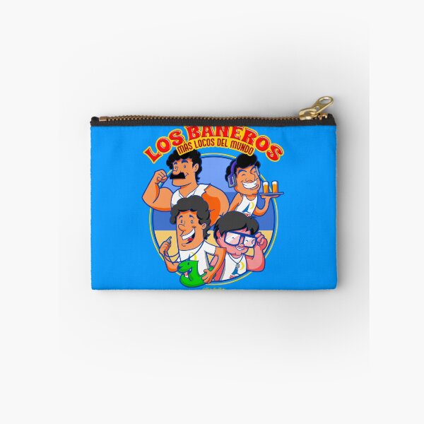 Item preview, LOS BAÑEROS MÁS LOCOS DEL MUNDO (blue background) designed and sold by frikybomb.