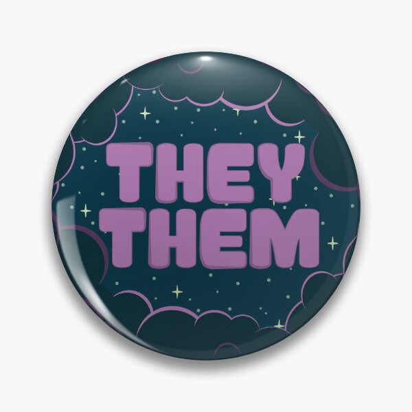 Item preview, Purple Cloudy Night They/Them Pronouns  designed and sold by MoonMint.