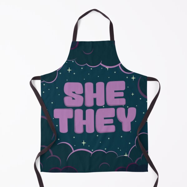 Item preview, Purple Cloudy Night She/They Pronouns  designed and sold by MoonMint.